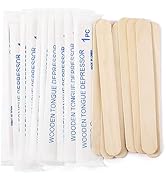 JMU Tongue Depressors Sterile 500 Count, 6" Tongue Depressors Wood Bulk Individually Wrapped