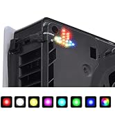 eXtremeRate 7 Colors 40 Effects RGB RAINBOW Logo LED Kit for PS5 Slim/Pro Console, Illuminated Li...