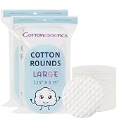 Premium Cotton Rounds(120 Count, Pack of 2 - Cotton Pads for Face, 100% Cotton Makeup Remover Pad...