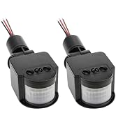 hiBCTR 2 packs-IP65 Outdoor Motion Detector Controller 12VDC with Adjustable Sensitivity & Delay ...