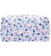 PAZIMIIK Vintage Quilted Makeup Bag Cosmetic Pouch for Brushes Pencils and Travel Make Up Accesso...