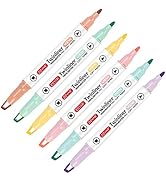 ZEYAR Clear View Tip Highlighter, Dual Tips Marker Pen, See-Through Chisel Tip and Fine Tip, Wate...