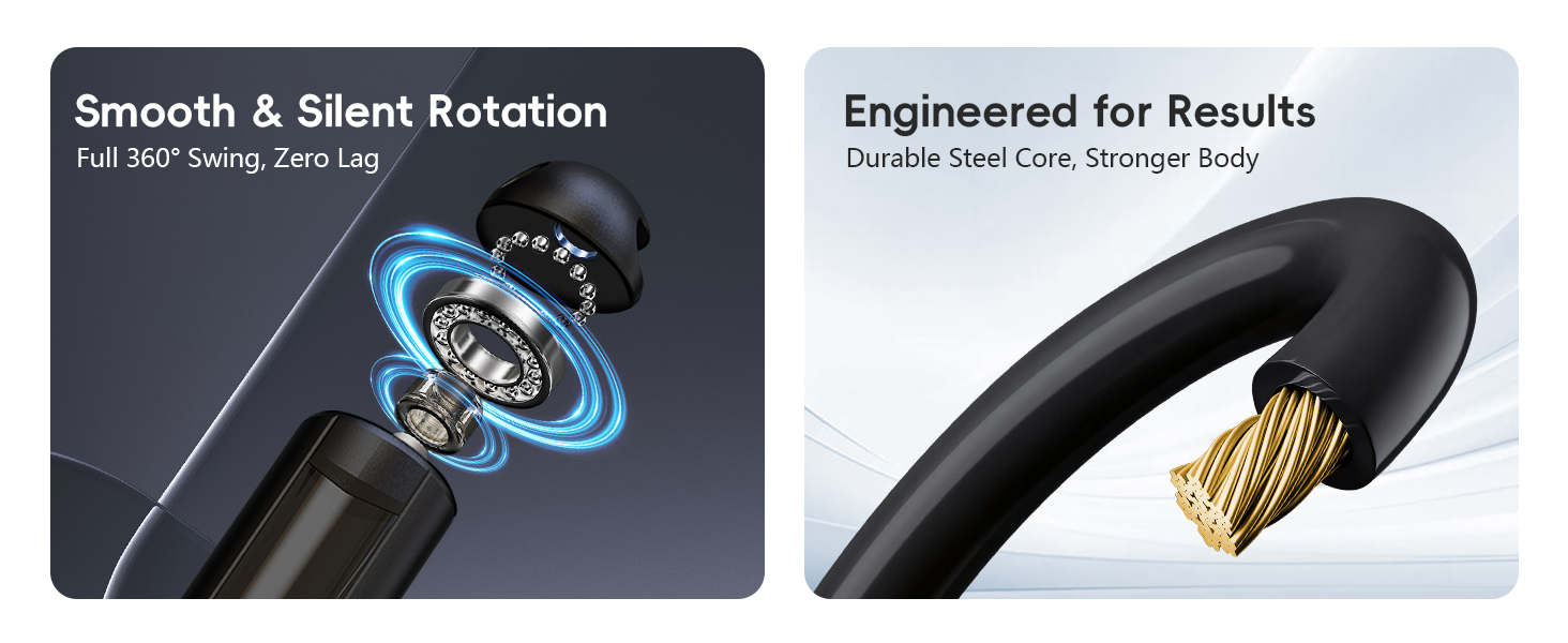 SaintCos Cordless Gravity Jump Rope, Smart Jump Rope with Counter for Gym, APP Data Analysis