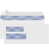 500#10 Double Window Security Envelopes, PANDRI NO.10 Self-Seal Window Envelopes Designed for Qui...