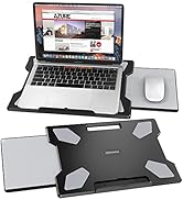 DeskLogics Laptop Lap Desk for Bed & Couch, Portable Laptop Lap Pad with Retractable Left/Right M...