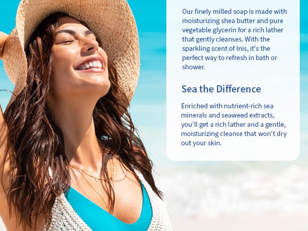 gently cleanses and nourishes, sea the difference