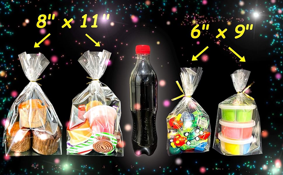 cellophane goodie bag cello bags clear plasitc treat goodie bags medium size clear gift bags