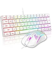 RedThunder 60% Gaming Keyboard and Mouse Combo, Ultra-Compact 61 Keys RGB Backlit Mini Keyboard, ...