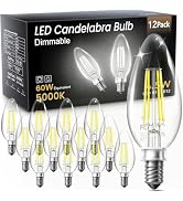 TJOY LED Candelabra Bulbs Dimmable, 60W Equivalent Chandelier Light Bulb, E12 Small Base, 4.5W 50...
