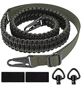 VVAAGG 2 Point QD Sling Adjustable 550 Paracord Sling with Metal Hook and QD Sling Swivels for Hu...
