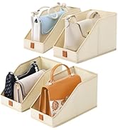 DIMJ Closet Organizers for Purses and Bag Storage, Small Storage Bins Foldable, Storage Baskets f...