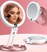 travel mirror with lights