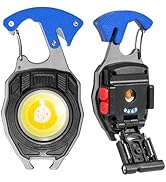 BY-J LED Small Flashlight, Key Chain Light, COB Multi-Function Mini Work Light, 500 Lumens Rechar...