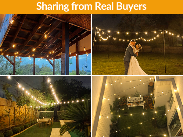 beautiful outdoor string lights