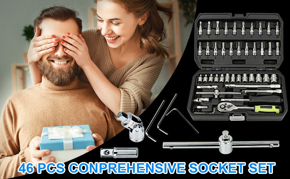 Socket Ratchet Wrench Set is a top choice as an auto repair and maintenance holiday gift!