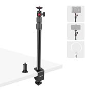 Mechrig Camera Desk Mount Table Stand with 360° Ball Head, Table Light Stand with 1/4" Screw & C ...