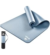 Gruper Yoga Mat Non Slip NBR Extra Thick Yoga Mat, 72"L x 32"/24"W x 0.6"/0.4"TH (185cm x 80cm/61...