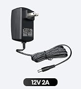 UL Listed 12V 2A 10ft Long Power Supply Adapter, 24W 1.5A 1A 0.8A 0.5A AC/DC Switching Adapter fo...