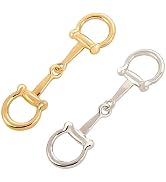 ZJO 2Pcs Horsebit Scarf Rings for Women Chain Simple Metal Silk Scarf Buckle Shawl Clips Slides f...