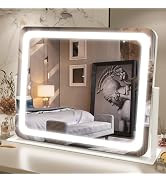 FENNIO Vanity Mirror with Lights 22''x17'' Makeup Mirror with Lights,Vanity Mirror Touch Screen w...