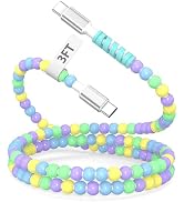 3 ft USB C Cable Charging Cord Beaded Charger for Apple Tangle-Free Bead for Carplay Car Play for...