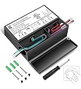 24V 60W Dimmable LED Driver, 5-in-1 Triac/ELV/MLV/0-10V/1-10V/PWM/V-R Dimming AC to DC Power Supp...