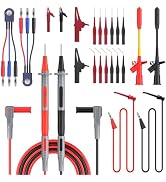 Proster Multimeter Test Leads Kit 26pcs - Multi Testers Replacement Test Leads with Alligator Cli...