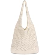 Sightor Crochet Tote Bag, Mesh Beach Bag Knit Summer Hobo Bag Vacation Boho Tote Bag for Women