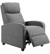 Sweetcrispy Recliner Chair Fabric Recliner Sofa No Massage, Home Theater Seating with Lumbar Supp...