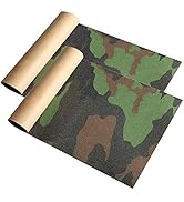 ZUEXT 9" x 33" Camo Skateboard Grip Tape Sheets 2 Pack, Bubble Free Waterproof Green Camouflage S...
