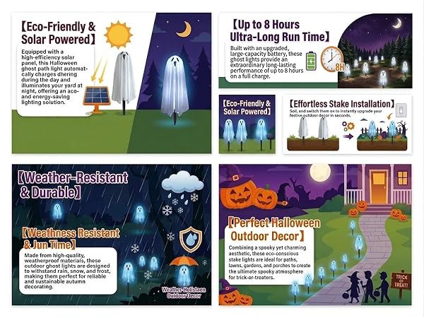 halloween solar ghost light