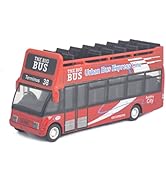 Ailejia City Double Decker Bus Toy Diecast New York City Sightseeing Bus Pull Back Vehicles Mini ...