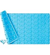 WRISIN Non Slip Bathtub Mat for Bath Tub Shower - Natural Rubber Mat with 241 Suction Cups - Soft...