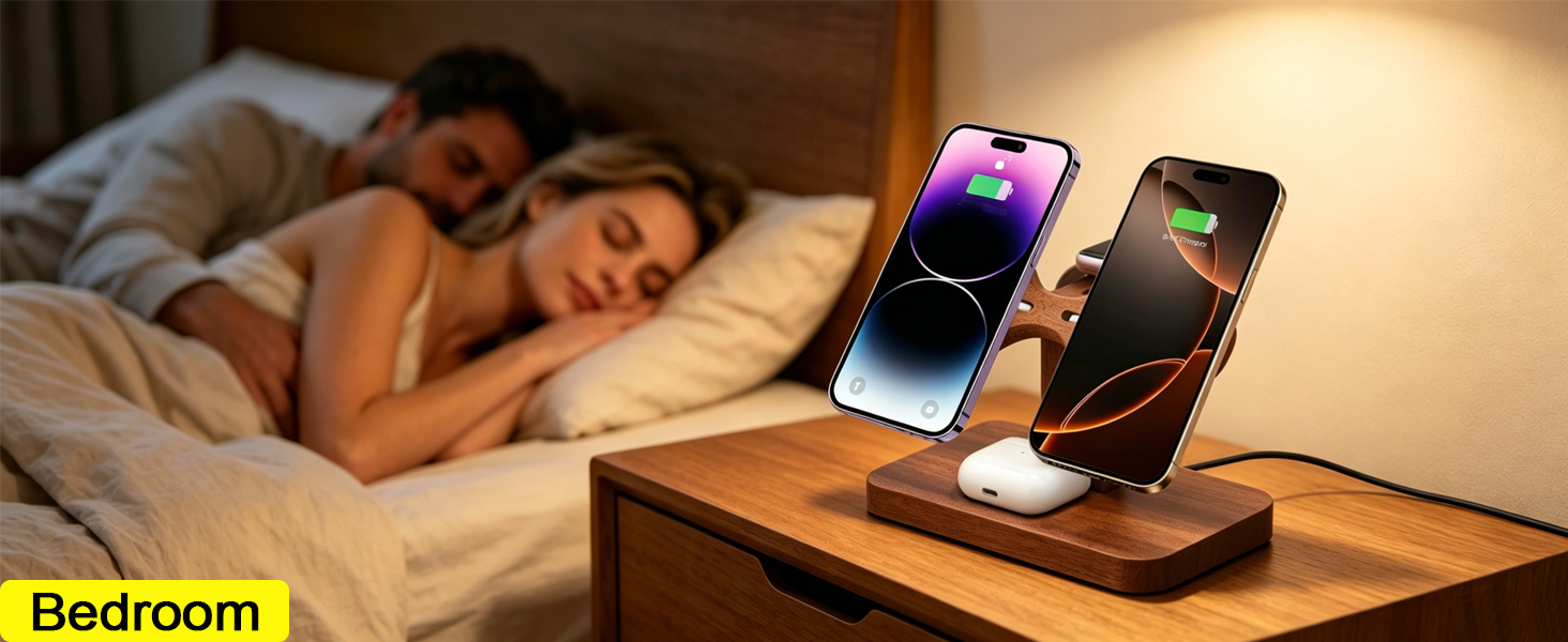 dual phone charging station dual magsafe charger stand 2 phone wireless charging station apple
