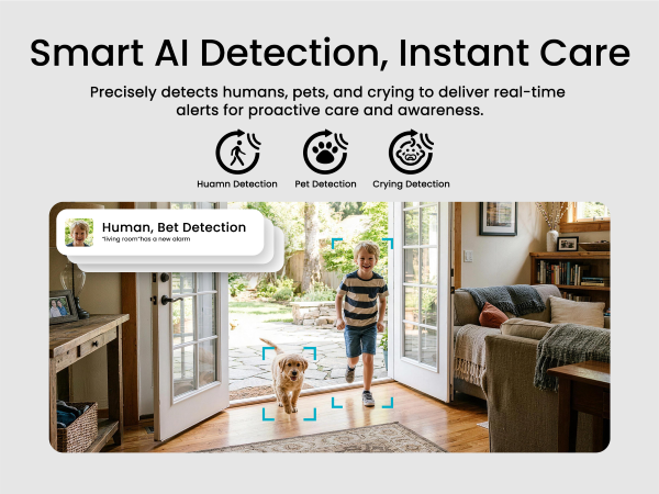 youkey Indoor Security Camare with Smart AI Detection