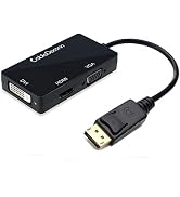 CABLEDECONN Multi-Function Displayport Dp to HDMI/DVI/VGA Male to Female 3-in-1 Adapter Converter...