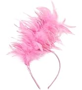 MehelloFeather Feather Headband for Women Feather Fascinator Headband Cocktail Wedding Party