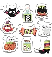 LILIAO Halloween Cookie Cutter Set - 9 Piece - Bat, Ghost, Witch Shoes, Candy, Owl, Poison Bottle...