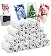 18 Rolls 3-color Kids Camera Paper Roll Refill - Color-Developing Red Green Blue, Thermal Instant...