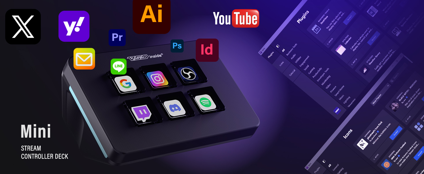 streaming deck stream macro pad keypad keyboard key custom programmable gaming shortcut customized