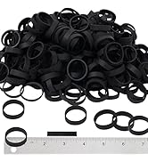 Rubber Bands 150pcs 1.5 Inch rubber band Diameter 1 inch Small Black Elastic Bands Strong Rubber ...