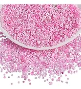 BEEFLYING 1 Pack Assorted Glass Seed Beads Bugle Beads Tube Beads for Jewelry Making 1.5-4.5mm Tu...