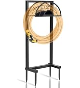 Velway Garden Hose Holder Freestanding, Heavy Duty Detachable Metal Water Hose Holder Holds 125-f...