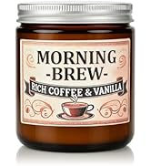 Coffee Soy Candle - Coffee Scented Candles for Home, Candles Gifts for Women, 4oz Amber Jar + Sil...