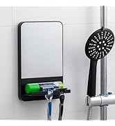 TAILI Shower Mirror Fogless Suction, Shaving Mirror with Razor Holder, Fog Free with Storage Tray...