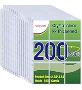 9 Pocket Page Protector, 200 Pack Trading Card Sleeve, Baseball Card Sheets for 3 Ring Binder, fo...
