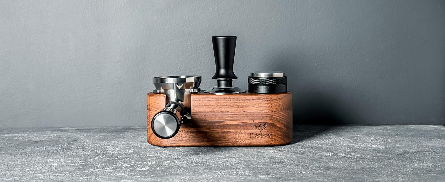 espresso taming station portafilter holder tamp stand