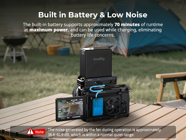 camera cooling fan with battery 5328