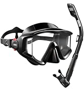 Aegend Snorkeling Gear for Adult Men Women: Diving Mask with Dry Snorkel Set - Anti Fog Panoramic...