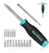 DURATECH Multi-bit Screwdriver Set, 18-in-1 Screwdriver with T-bar and Precision Screwdriver Stor...